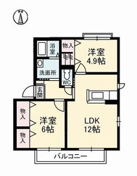 ラ・ベルターナⅢ A棟の物件間取画像